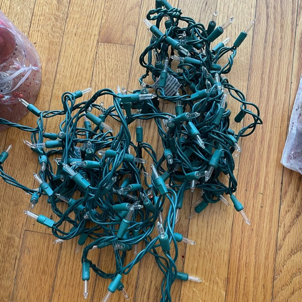 Holiday String Lights with Green Wire